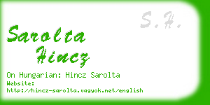 sarolta hincz business card